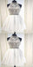 New Arrival Halter White Short With &Beading Haylee Homecoming Dresses Lace Cheap Simple CD1157
