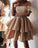 Cute A-Line Hadassah Homecoming Dresses Off The Shoulder Ruffles CD118