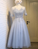 Homecoming Dresses Noemi Light Grey Tea Length CD11919