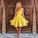 V Neck Simple V Jenny Satin Homecoming Dresses Neck Short Dress CD124