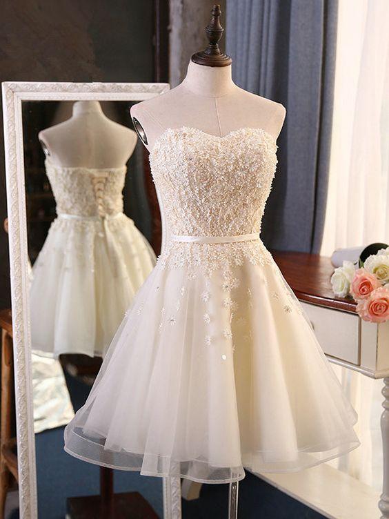 Sweetheart , Homecoming Dresses , Lace Charlie Up CD12894