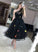 BLACK TULLE SHORT Homecoming Dresses Raina DRESS CD13089