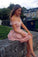 Homecoming Dresses Pink Alina A-Line Off-The-Shoulder With Pleats CD14296