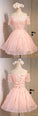 Off-The-Shoulder Homecoming Dresses Karissa Short Tulle With Flowers CD169
