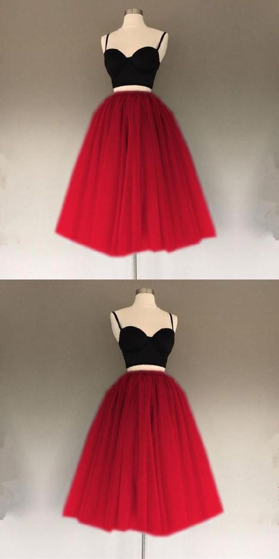 Custom Made Splendid Short Two Piece Desiree A Line Homecoming Dresses Short Tulle Gowns CD1868