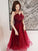 Burgundy Lace Cameron Homecoming Dresses Sequins Short CD19027