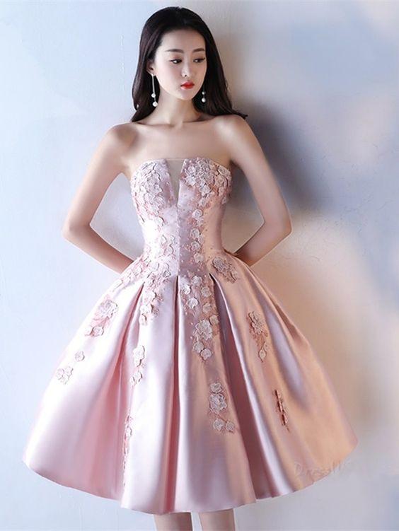 A Line Millicent Homecoming Dresses Sweetheart Applique Short Gorgeous Evening Girl Dress CD21335