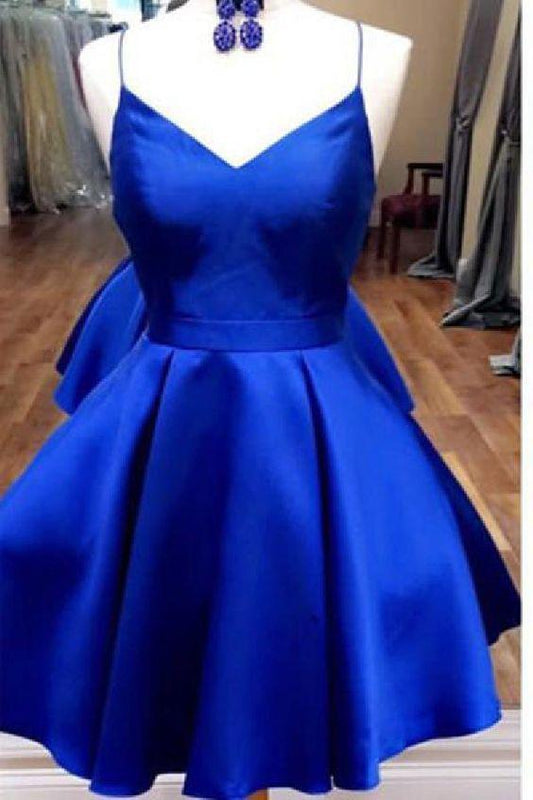 Short , Royal Zaniyah Blue Homecoming Homecoming Dresses Gowns, Junior CD216