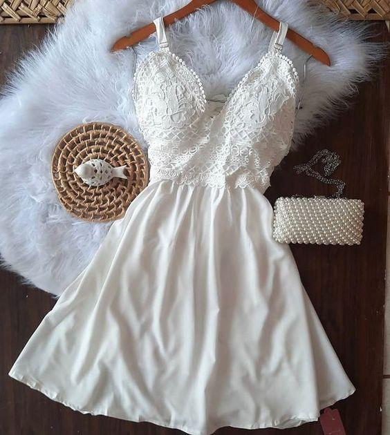 White Homecoming Dresses Aubrie Party Dress Short CD22126