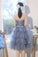 BLUE Denise Homecoming Dresses TULLE SEQUINS SHORT PARTY DRESS CD22204