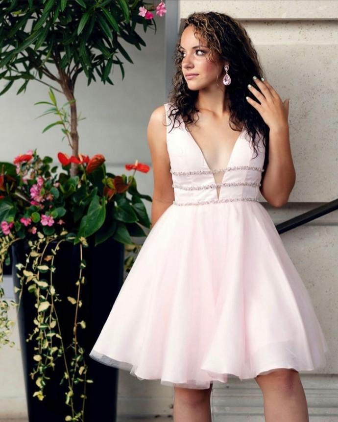 New Arrival V-Neck A-Line , Homecoming Dresses Lilith Cheap CD22371