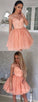 Homecoming Dresses homecoming dresses short, beaded homecoming dresses, coral homecoming dresses Karla CD225