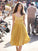 Yellow , Homecoming Dresses Boho Adison , Knee Length CD2263