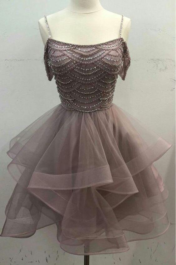 Homecoming Dresses Cocktail A Line Kaylee Beaded Dress CD23330