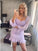 Sweetheart Sheer Jeanie Homecoming Dresses Sleeves Mini Dress CD23866