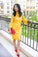 Yellow Long Sleeves Kneen Aleah Homecoming Dresses Length CD23952