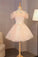 Off The Shoulder Tulle Short Homecoming Dresses Eliana Pink CD24319