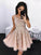 Homecoming Dresses Tiana A-Line Round Neck Short With Beading CD309