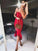Sheath Red Strapless With Ruffles Vanessa Homecoming Dresses Cocktail CD3364