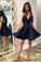 Navy Blue Short 2022 Annika Homecoming Dresses CD3435