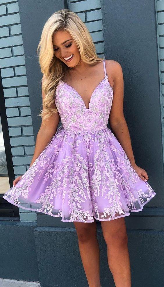 Modest Short Homecoming Dresses Lace Mollie With CD3824