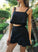 Black Two Piece Cute Dress Ivy Homecoming Dresses CD3850