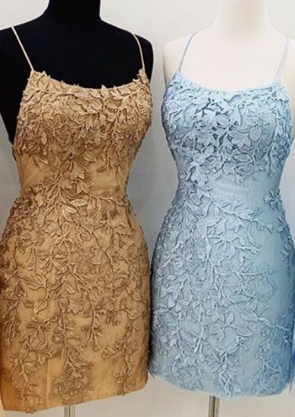 Lace Kaitlin Homecoming Dresses Open Back Bodycon CD3881