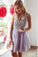 Chic Tulle Sleeveless With Applique Homecoming Dresses Lucinda A Line CD41