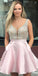 Beaded With Pocket Short Dresses Julianne Homecoming Dresses Satin CD4336