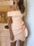 Elegant Off The Kamora Pink Homecoming Dresses Shoulder Short CD441
