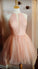 Jewel Pink Homecoming Dresses A Line Maddison Sleeveless Short CD7066