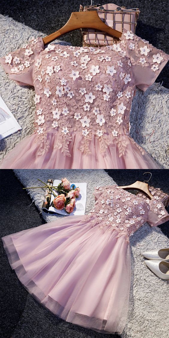Pink Homecoming Dresses Paulina Short Party Dress Party Dress CD7770
