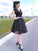 Black Tulle Natalia Homecoming Dresses With Rhinestones CD9914