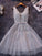 Juliana A-Line/Princess Sleeveless Homecoming Dresses Straps Tulle Applique Short/Mini Dresses