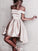 A-Line/Princess Sleeveless Off-the-Shoulder Homecoming Dresses Satin Short/Mini Iris Dresses