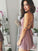 Leslie A-Line/Princess V-neck Sleeveless Short/Mini Silk like Satin Homecoming Dresses Dresses