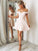 Homecoming Dresses Carlee A-Line/Princess Off-the-Shoulder Sleeveless Satin Short/Mini Dresses